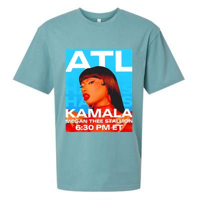 Megan Thee Stallion Set To Perform In Atlanta For Kamala Sueded Cloud Jersey T-Shirt