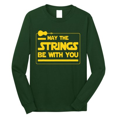 May The Strings Be With You Violinist Violin Player Long Sleeve Shirt