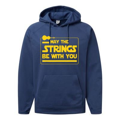 May The Strings Be With You Violinist Violin Player Performance Fleece Hoodie