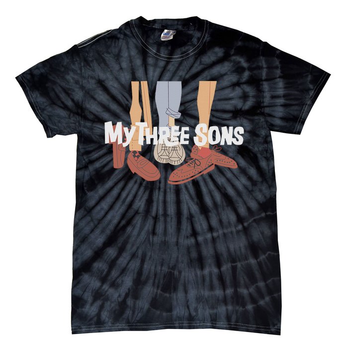 My Three Sons Shoes Retro Lover Gift Tie-Dye T-Shirt