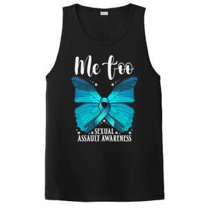 Me Too Sexual Assault Awareness Teal Butterfly Great Gift PosiCharge Competitor Tank