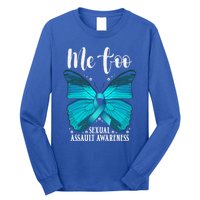 Me Too Sexual Assault Awareness Teal Butterfly Great Gift Long Sleeve Shirt