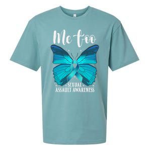 Me Too Sexual Assault Awareness Teal Butterfly Great Gift Sueded Cloud Jersey T-Shirt