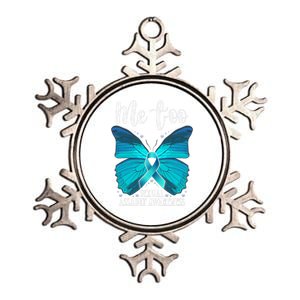 Me Too Sexual Assault Awareness Teal Butterfly Great Gift Metallic Star Ornament