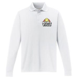 Mama Tried Sarcastic Performance Long Sleeve Polo