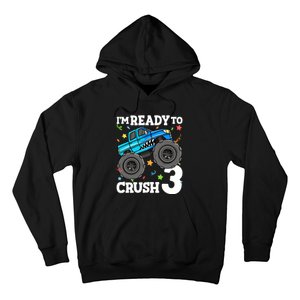 Monster Truck Shark 3rd Birthday Boy 3 Three Hoodie