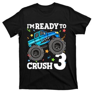 Monster Truck Shark 3rd Birthday Boy 3 Three T-Shirt