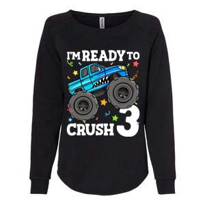 Monster Truck Shark 3rd Birthday Boy 3 Three Womens California Wash Sweatshirt