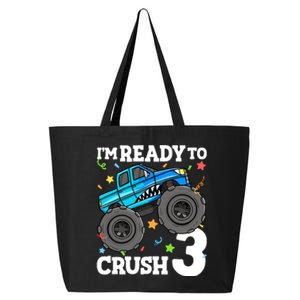 Monster Truck Shark 3rd Birthday Boy 3 Three 25L Jumbo Tote