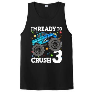 Monster Truck Shark 3rd Birthday Boy 3 Three PosiCharge Competitor Tank