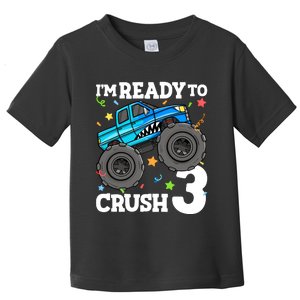 Monster Truck Shark 3rd Birthday Boy 3 Three Toddler T-Shirt