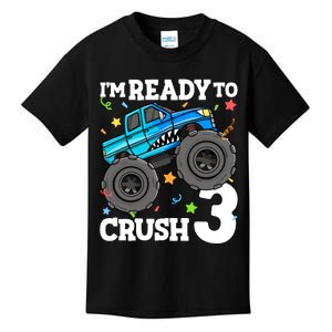 Monster Truck Shark 3rd Birthday Boy 3 Three Kids T-Shirt