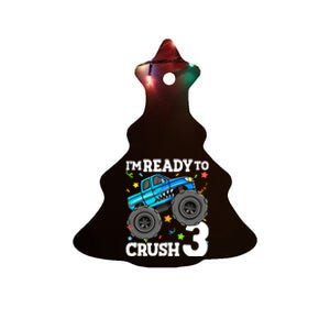 Monster Truck Shark 3rd Birthday Boy 3 Three Ceramic Tree Ornament