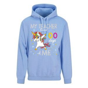 My Teacher Survived 100 Days Of Me 100th Day School Unicorn Cool Gift Unisex Surf Hoodie