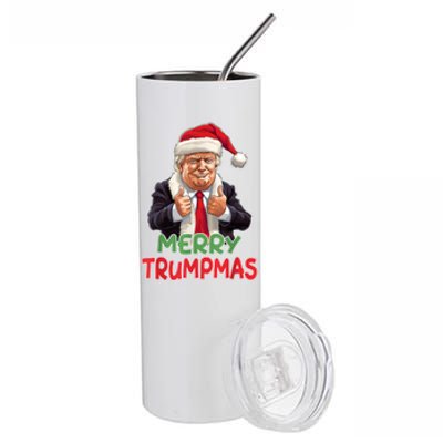 Merry Trumpmas Santa Claus Donald Trump Stainless Steel Tumbler