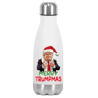 Merry Trumpmas Santa Claus Donald Trump Stainless Steel Insulated Water Bottle