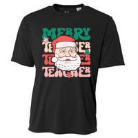 Merry Textured Santa Graphic Cooling Performance Crew T-Shirt