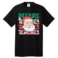 Merry Textured Santa Graphic Tall T-Shirt