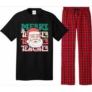 Merry Textured Santa Graphic Pajama Set