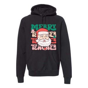 Merry Textured Santa Graphic Premium Hoodie