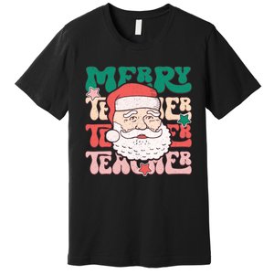 Merry Textured Santa Graphic Premium T-Shirt