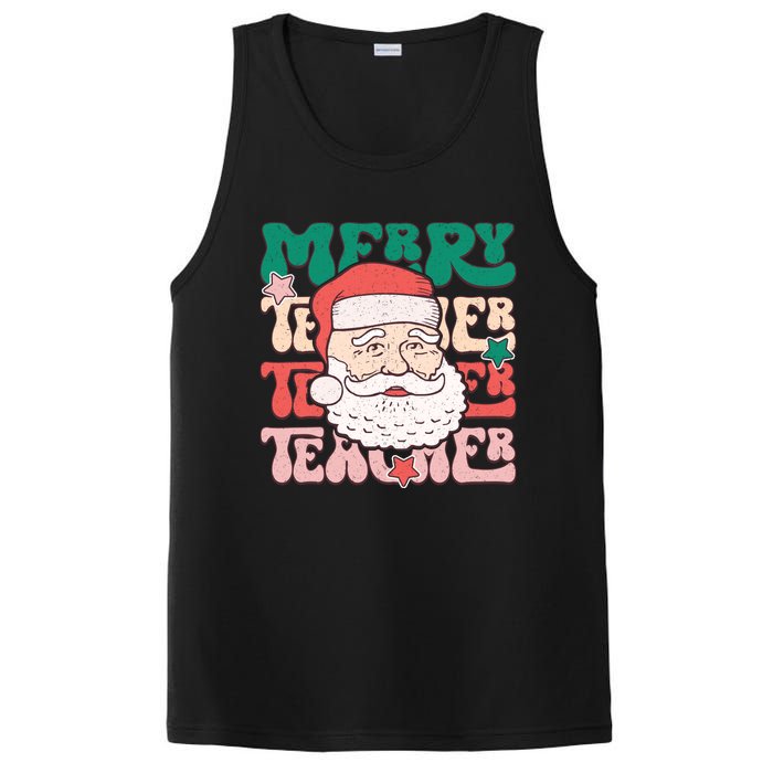 Merry Textured Santa Graphic PosiCharge Competitor Tank