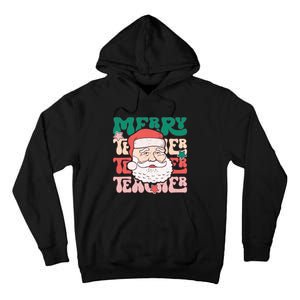 Merry Textured Santa Graphic Tall Hoodie