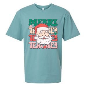 Merry Textured Santa Graphic Sueded Cloud Jersey T-Shirt