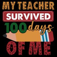 My Teacher Survived 100 Days Of Me Funny Student 100 Days Gift Impact Tech Backpack