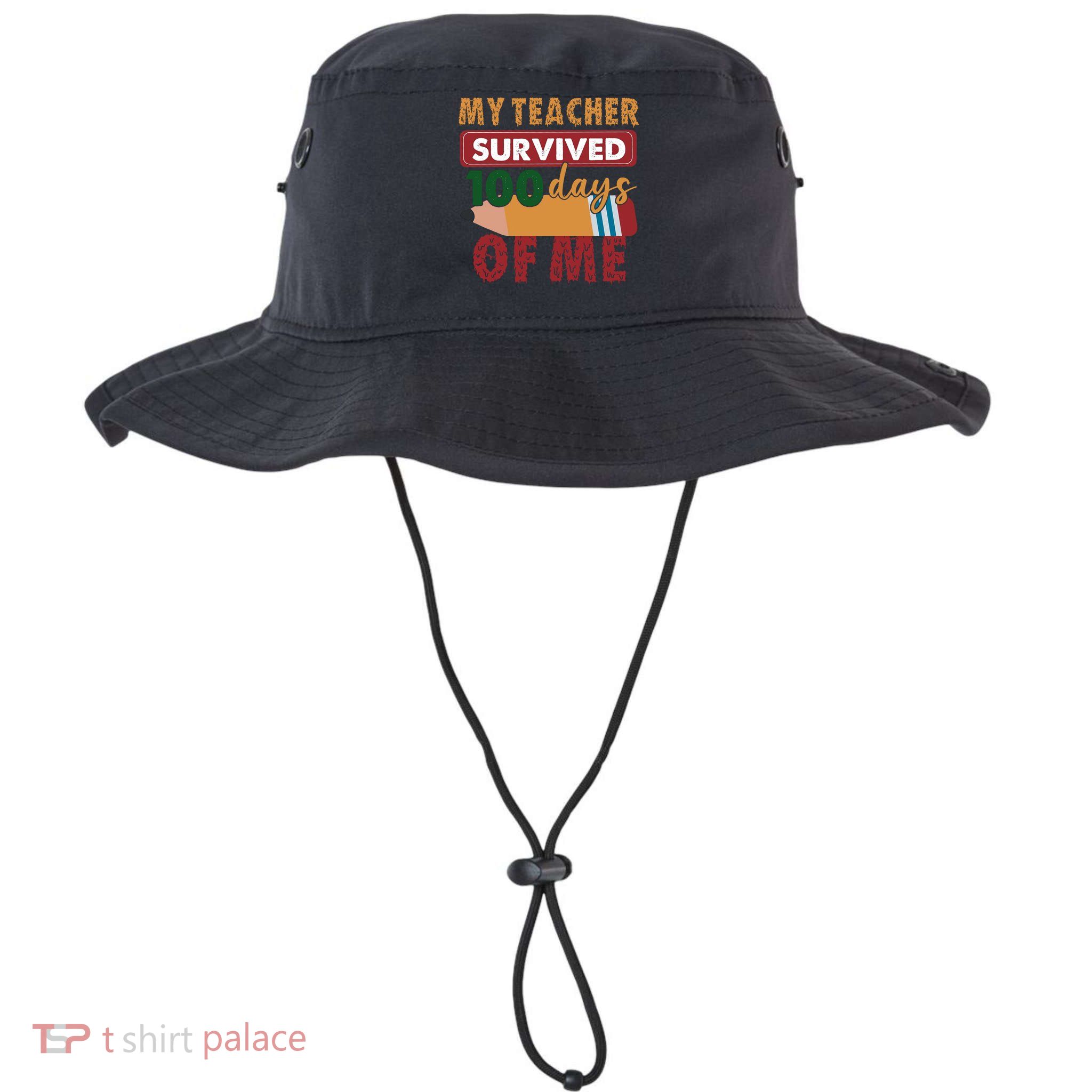 My Teacher Survived 100 Days Of Me Funny Student 100 Days Gift Bucket Hat