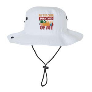 My Teacher Survived 100 Days Of Me Funny Student 100 Days Gift Legacy Cool Fit Booney Bucket Hat