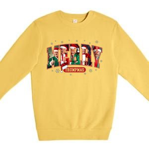 Merry Trumpmas Santa Trump Christmas Pajamas Funny Premium Crewneck Sweatshirt