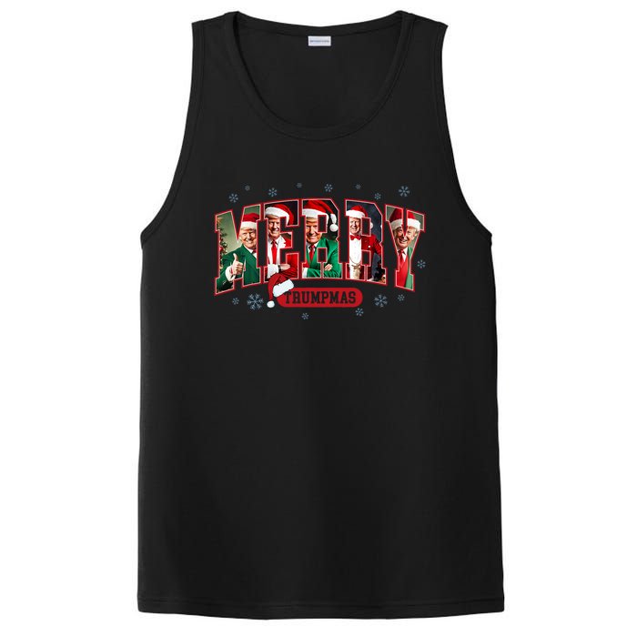 Merry Trumpmas Santa Trump Christmas Pajamas Funny PosiCharge Competitor Tank