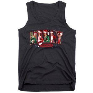 Merry Trumpmas Santa Trump Christmas Pajamas Funny Tank Top