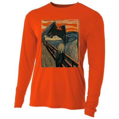 Mothman The Scream Mashup WV Cryptid Art Cooling Performance Long Sleeve Crew