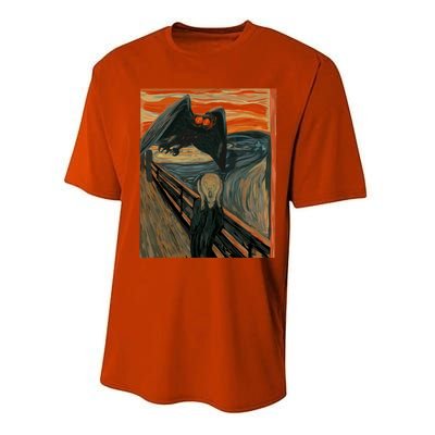 Mothman The Scream Mashup WV Cryptid Art Performance Sprint T-Shirt