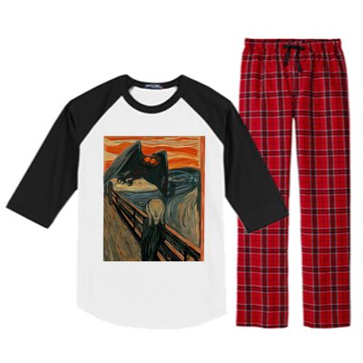 Mothman The Scream Mashup WV Cryptid Art Raglan Sleeve Pajama Set