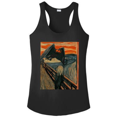 Mothman The Scream Mashup WV Cryptid Art Ladies PosiCharge Competitor Racerback Tank