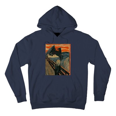 Mothman The Scream Mashup WV Cryptid Art Hoodie