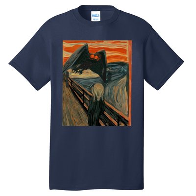 Mothman The Scream Mashup WV Cryptid Art Tall T-Shirt