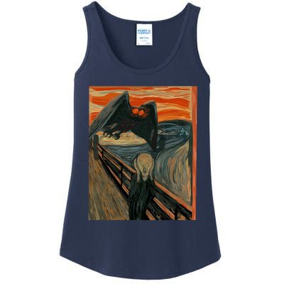 Mothman The Scream Mashup WV Cryptid Art Ladies Essential Tank