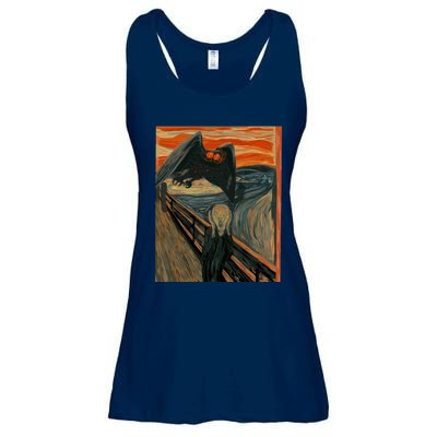 Mothman The Scream Mashup WV Cryptid Art Ladies Essential Flowy Tank