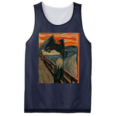 Mothman The Scream Mashup WV Cryptid Art Mesh Reversible Basketball Jersey Tank