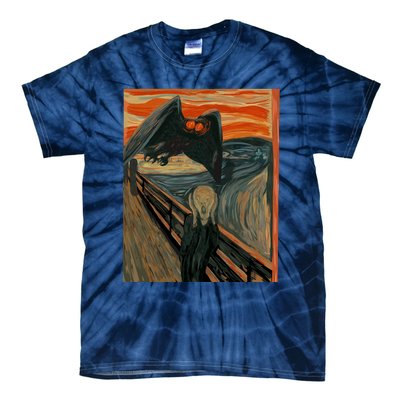 Mothman The Scream Mashup WV Cryptid Art Tie-Dye T-Shirt