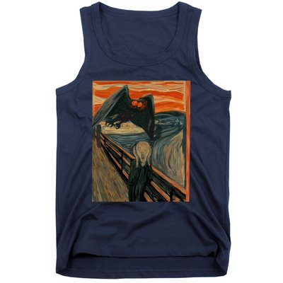 Mothman The Scream Mashup WV Cryptid Art Tank Top