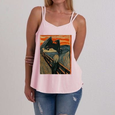 Mothman The Scream Mashup WV Cryptid Art Women's Strappy Tank