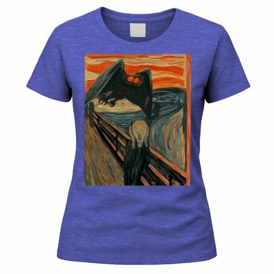 Mothman The Scream Mashup WV Cryptid Art Women's T-Shirt