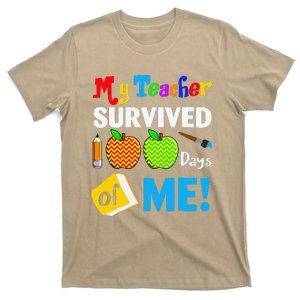 My Teacher Survived 100 Days Of Me Funny School T-Shirt