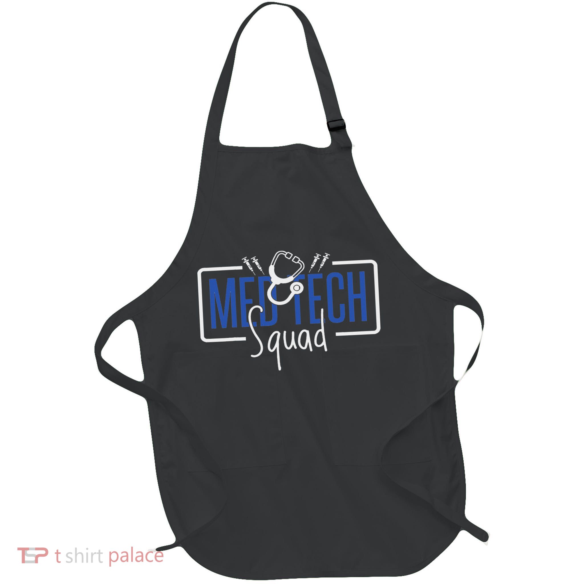Med Tech Squad, Medical Laboratory Technician Team Full-Length Apron With Pockets