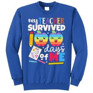 My Teacher Survived 100 Days Of Me In School Funny Students Gift Sweatshirt